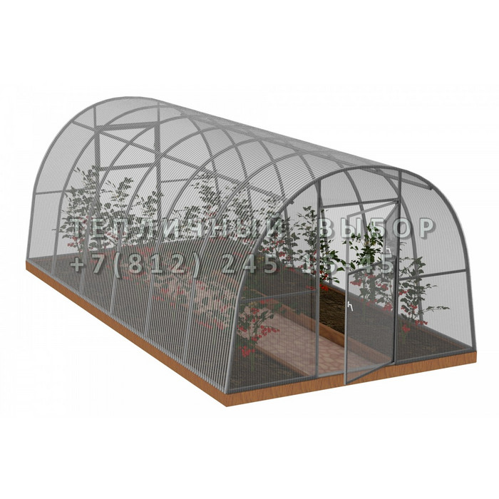 Теплица из поликарбоната Арочная 3х6 h=2.1 м профиль 20х20 мм