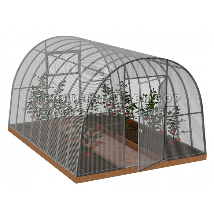 Теплица из поликарбоната Арочная 2,5х8 h=2 м профиль 20х20 мм