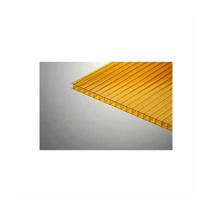 Сотовый поликарбонат 10 мм КОЛИБРИ оранжевый 2100х12000 мм