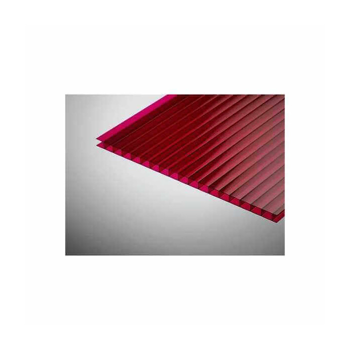 Сотовый поликарбонат 4 мм КОЛИБРИ гранат 2100х12000 мм